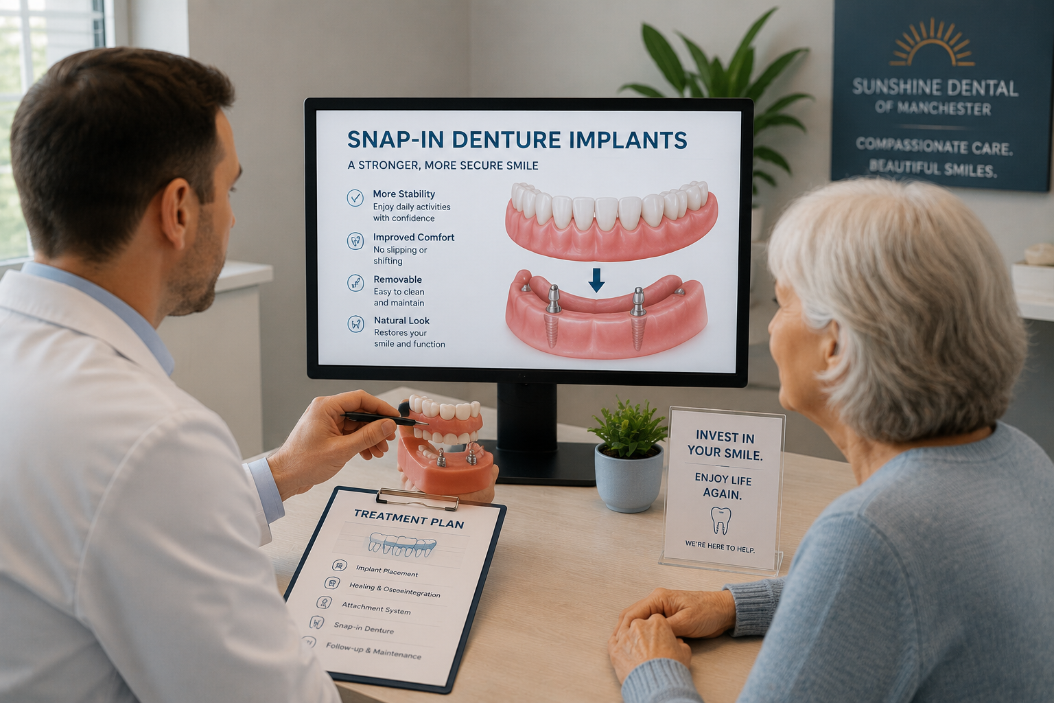 How Much Do Snap-In Denture Implants Cost (in Manchester, CT)? A Practical Pricing Guide
